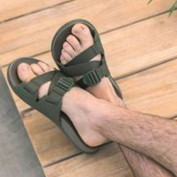 Chaco Chillos Slide Sandals Slip On Scarab Green Men’s Size 13 NEW - Picture 1 of 7